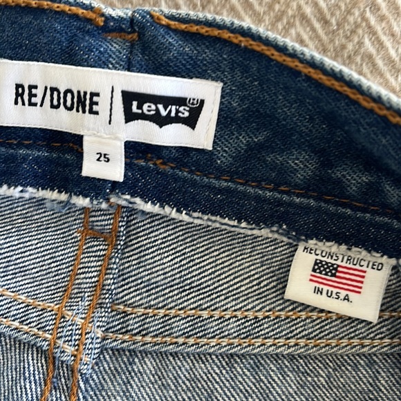 Re/done x Levi’s patchwork jeans! As seen on Gigi and Bella!! Size 25 high rise - Picture 13 of 16